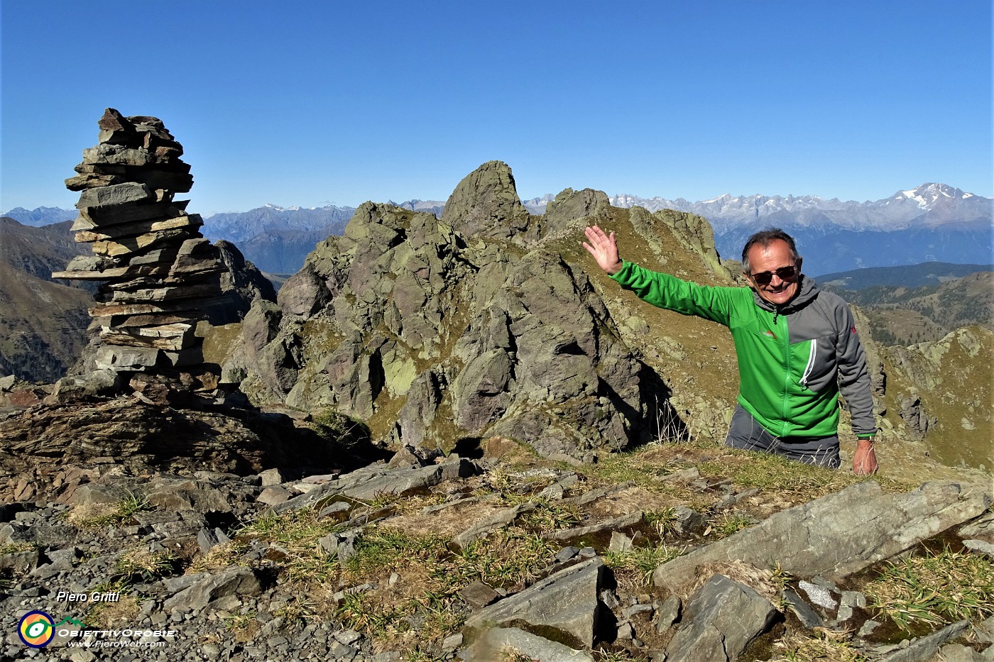 51 Da Cima Piazzotti vista verso Cima Piazzotti or. e Torrione di Mezzaluna.JPG -                                